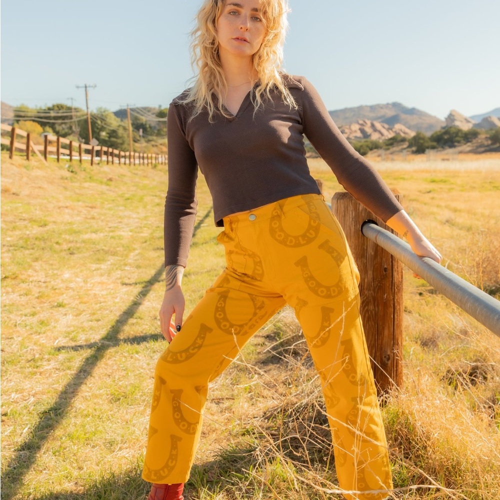 Big Bud Press Golden Horseshoes Printed Work Pants